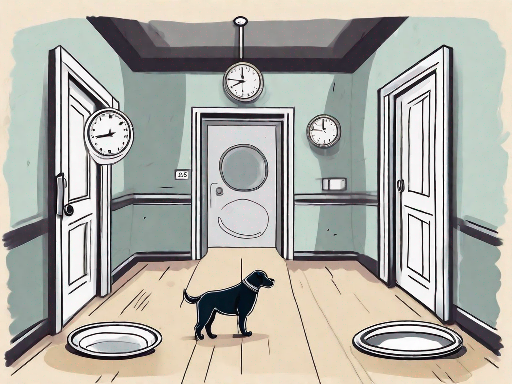 How can I adjust my dog's feeding and bathroom schedule after a time zone change?