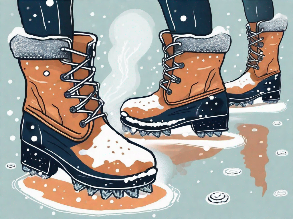 Are there any specific strategies to prevent falls in icy or wet conditions?