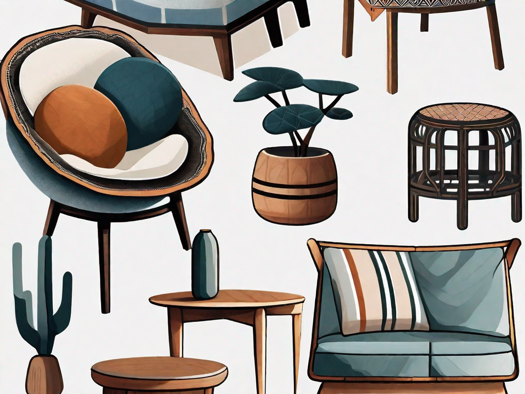 Are there specific furniture pieces linked to certain global decor styles?