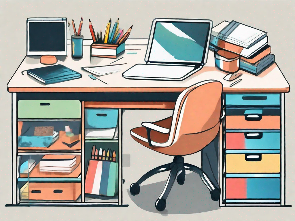 How can I encourage organization habits in my child's workspace?